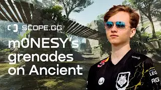 NADES FROM PRO: m0NESY shows useful #CS2 nades on ANCIENT