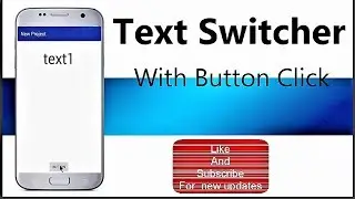TextSwitcher  || Android Studio Tutorial for beginners ||  First App run