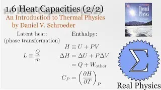 1.6 Heat Capacities (2/2) (Thermal Physics) (Schroeder)