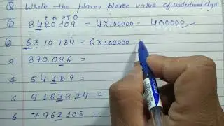Write the place value of underlined digit