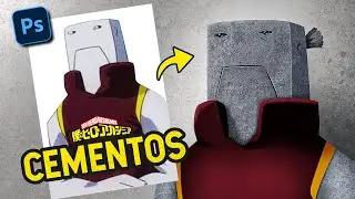 I Created Realistic CEMENTOS from My Hero Academia in Photoshop