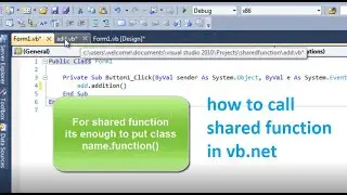 how to call shared function vb.net