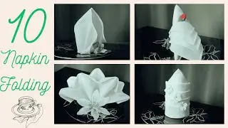10 Napkin Folding Ideas.