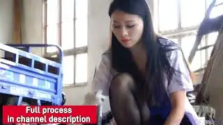 Lady after slaughtering a pig | Lady slaughter pig Preview