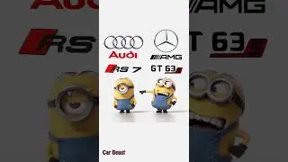 Audi RS7 vs Mercedes AMG GT63S minions style 