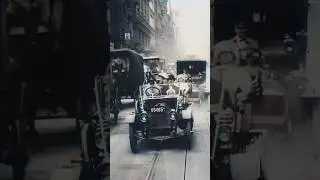 Driving in New York City in 1911 - Restored Footage