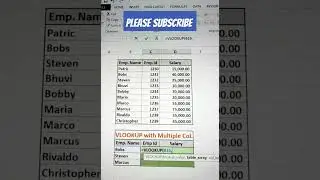 vlookup with multiple columns in excel | excel tutoring