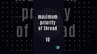 thread priority in java