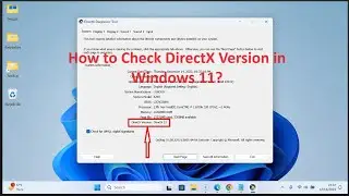 How to Check DirectX Version in Windows 11?