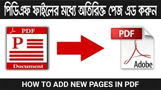 How to insert a new page into an existing PDF document using Adobe Acrobat Pro XI