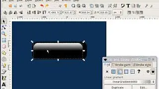 HeathenX Inkscape Tutorials: episode 001 - Create a simple gradient button