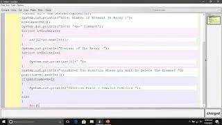Java Program Delete Array Elements at Position. Input by Users. 