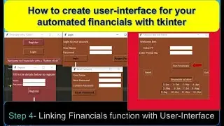 How to connect your Automated Financials with Graphical User Interface using Python tkinter