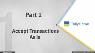Tally Prime Release 3.0 How to Use Transactions Accepted as Valid Report
