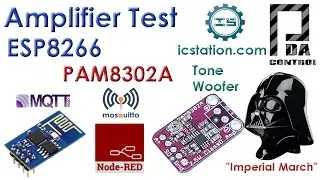 Audio Amplifier Test PAM8302A  ESP8266  Node-RED MQTT: PDAControl