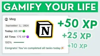 Build a Gamified Task Tracker in Notion | Gamify Your Life in Notion