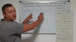 Алгебра 7 класс. Разложение многочлена на множители. Вынесение общего множителя за скобки. Часть 1.