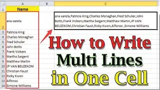 The Tick to Enter Multiple Lines in an Excel Cell