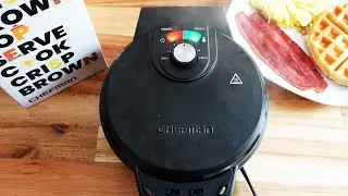 Chefman Anti-Overflow Waffle Maker Review + Live Demo