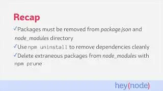 How to Uninstall NPM Packages from a Node.js Project