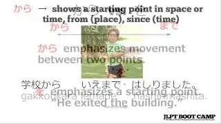 N5 Grammar: The Japanese particles を、から、まで　and へ