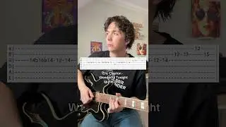 How to play the intro for Eric Clapton - Wonderful Tonight (guitar tabs) #ericclapton #guitartabs