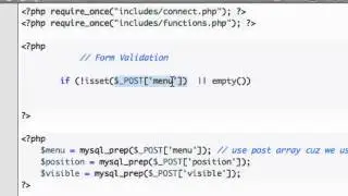 Building a CMS with PHP part 54 - Form Validation