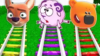 ВЫБЕРИ ПРАВИЛЬНУЮ ЖЕЛЕЗНУЮ ДОРОГУ КЕША БАРАШ КУСАЧКА В МАЙНКРАФТ MINECRAFT ТРОЛЛИНГ ЛОВУШКА