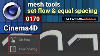 0170. set flow ( set edge flow ) & edge equal spacing in cinema 4d