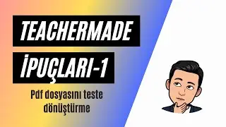 Pdf Dosyasını Teste Dönüştürme