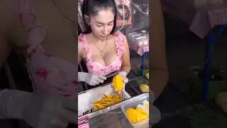 Big !!! Mango Sticky Rice in Thailand -Thai Street Food