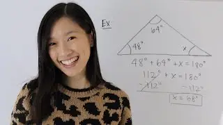How to find missing angle in a triangle ✨ | Math with Janine
