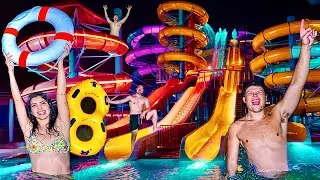 OVERNIGHT in NEW $90,000,000 WATERPARK!