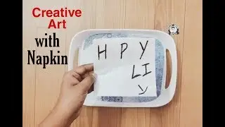 Creative Art with Napkin Paper & Water