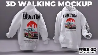 3D Walking Hoodie Mockup - Blender Tutorial