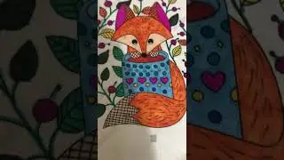 Раскрасила лису. Люблю раскраски 