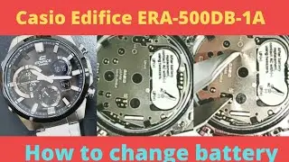 How to replace wrist watch battery for Casio Edifice ERA-500DB | TrendWatchLab | Casio