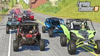 RIPPIN' RAZORS ON INTERSTATE (POLICE CHASE) | FARMING SIMULATOR 2019