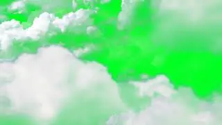 Animation Flying Through the Clouds on the Green Screen Background