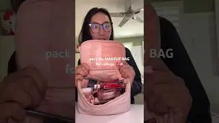 pack my MAKEUP BAG for college 💄👛 #makeup #college #makeupbag #packwithme #makeuptutorial