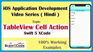 TableView Cell Action in Swift 5 XCode | How to Pass Data and Navigate From TableView Row Click.