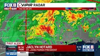 St. John Parish President Jaclyn Hotard gives an update following Hurricane Francine