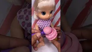 Satisfying with unboxing & review baby alive pink ice cream set toys kitchen video ASMR video