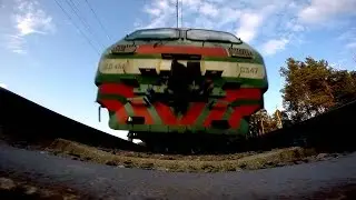 под электричкой / gopro under the train