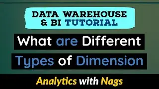 What are Types Of Dimension | Data Warehouse Tutorial | Data Warehouse Concepts (12/30)