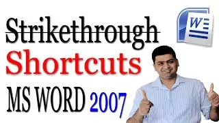 STRIKE THROUGH SHORTCUTS MS WORD ~ Shortcut Keys