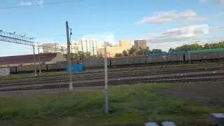 От Депо до Перервы из окна МЦД-2. Вечер 3.06.2021.
