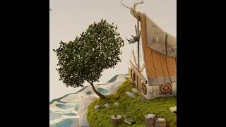 Make tree in one minute in blender- Geometry nodes tree blender- geometry nodes