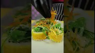 Жареный ролл с крабом фри. #суши #sushi #рецепты