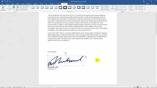 How to add signature in MS Word documents